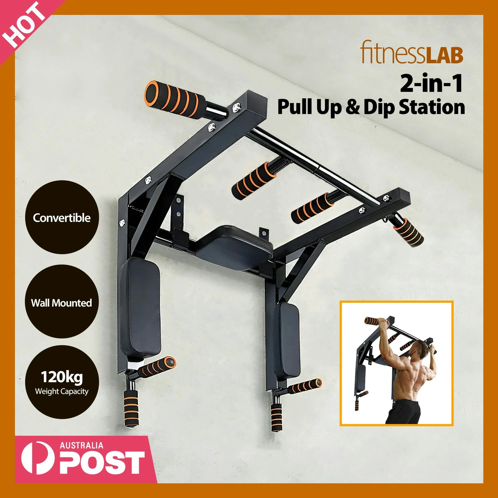 Pull Up Chin Up Multi-Grip Bar Station Doorway Wall Push Pull Up Bar