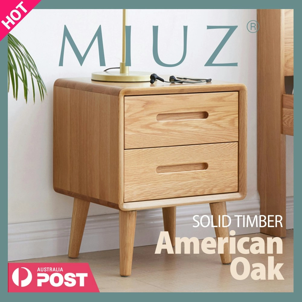 Bedside Table Bed Side Tables Drawers Side Tables Solid Timber American Oak Wood Nightstand