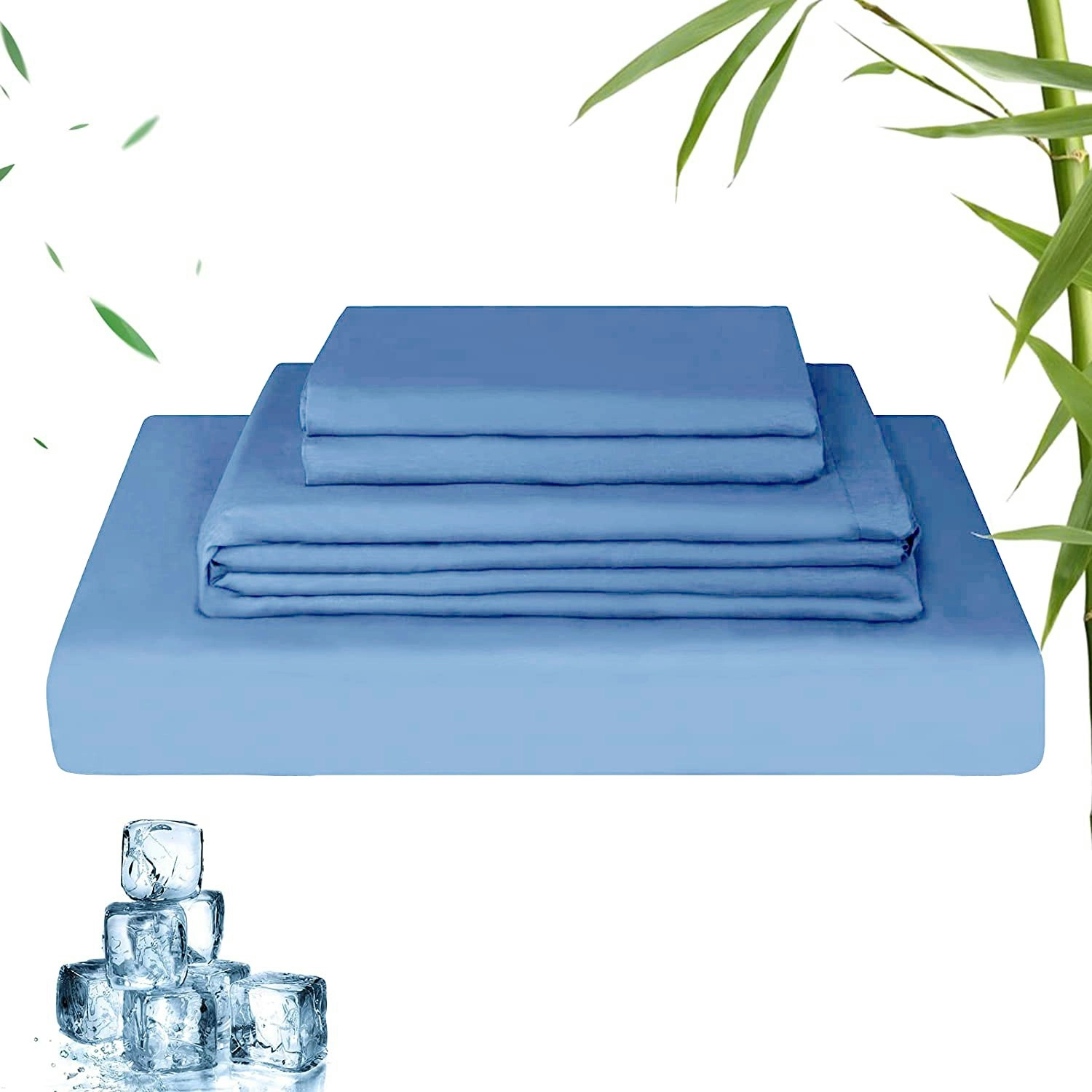 Linenova 2000TC Cooling Bamboo Blend Sheet Set - Ocean,5 Sizes