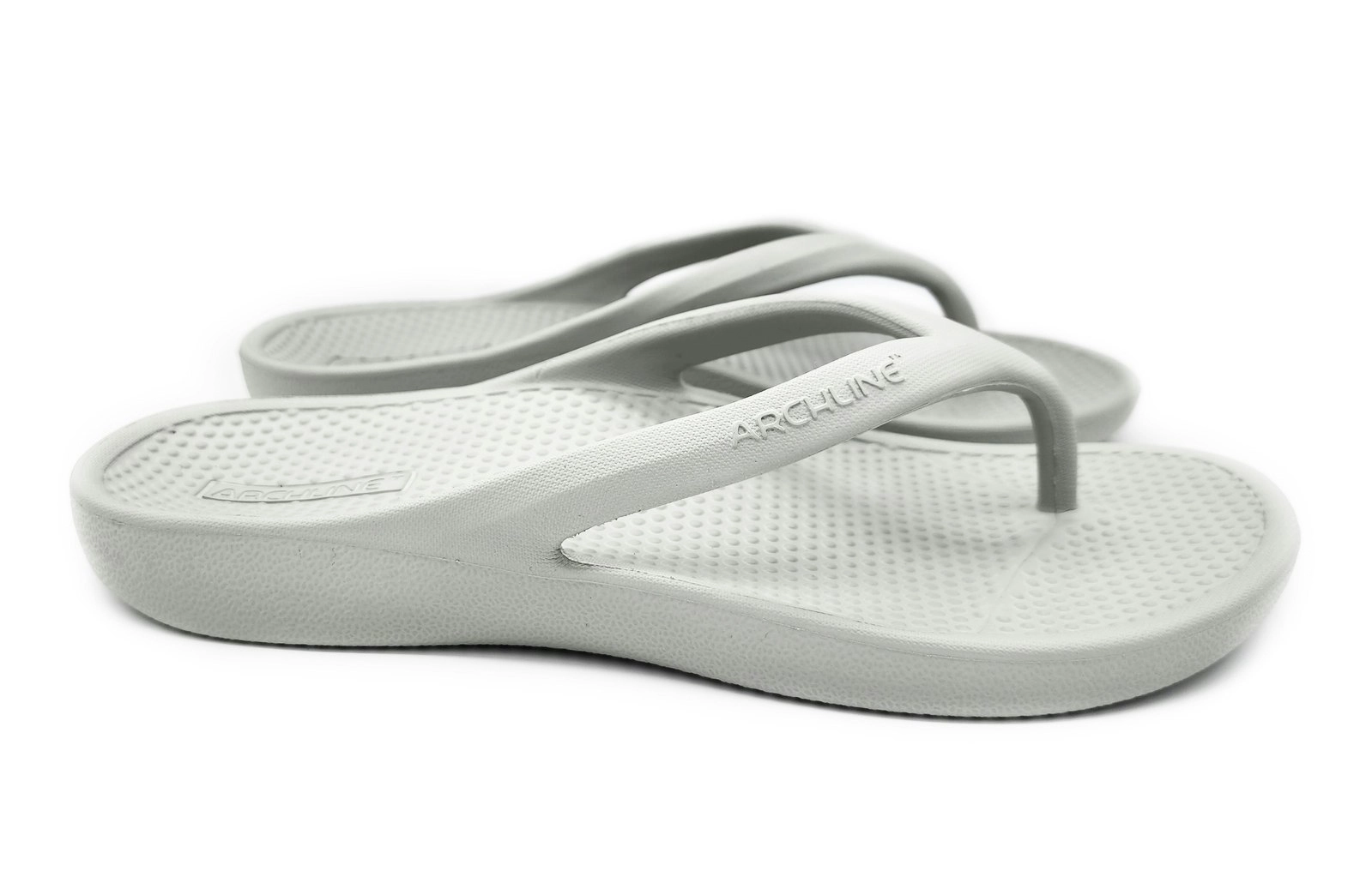 Archline Orthotic Foam Thongs Arch Support Flip Flops Orthopedic Rebound - Grey