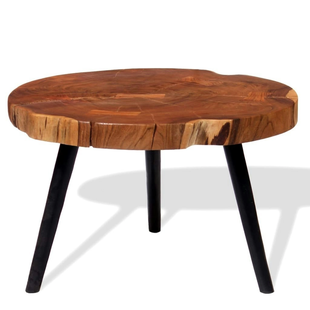 Log Coffee Table Solid Acacia Wood (55-60)x40 cm 243957