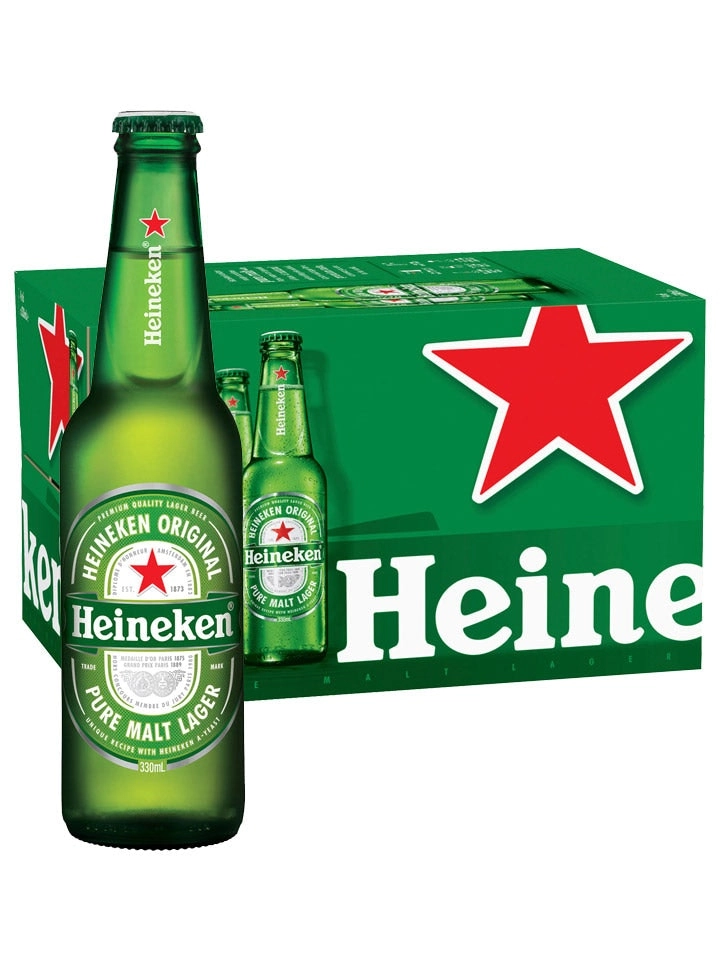 Heineken Lager Case 4 X 6 Pack 330ml Bottles