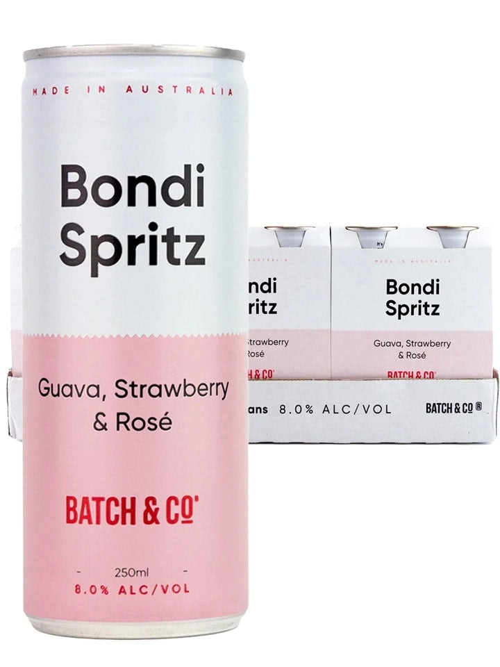 Batch & Co Bondi Spritz 8% Guava Strawberry & Rose 24 X 250ml Cans