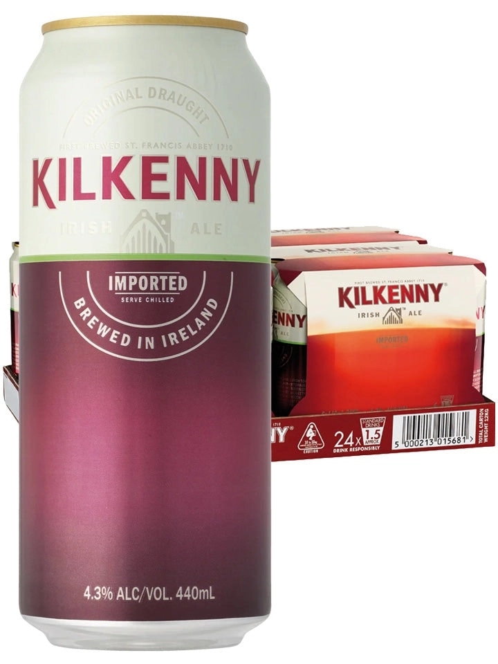 Kilkenny Draught Irish Ale Beer Case 24 X 440ml Cans