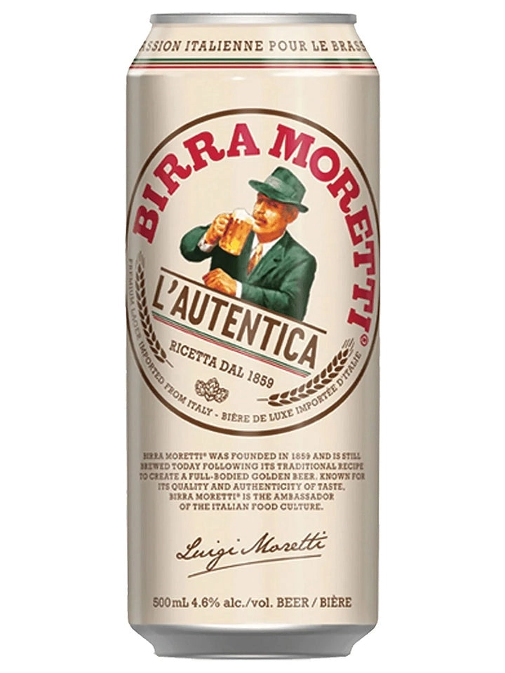 Birra Moretti Italian Lager Imported Beer Case 24 X 500ml Cans