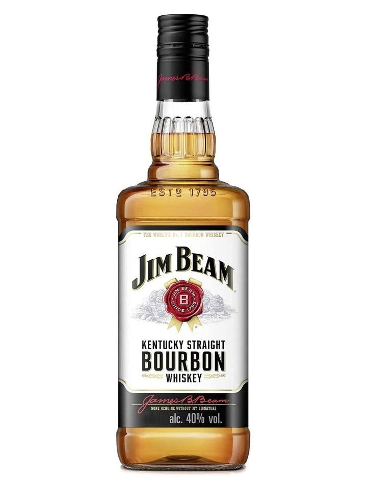 Jim Beam White Label 40% Kentucky Straight Bourbon Whiskey 1l