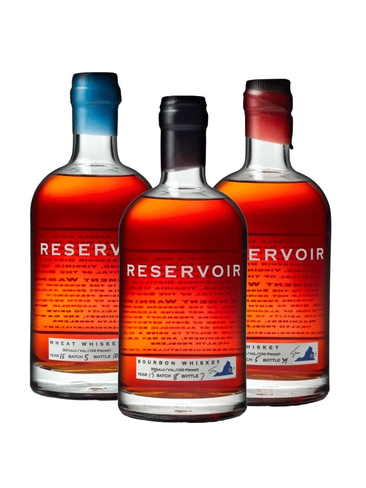 Reservoir 100 Proof 100% Wheat, Rye & Bourbon Whiskey Pack 3 X 375ml