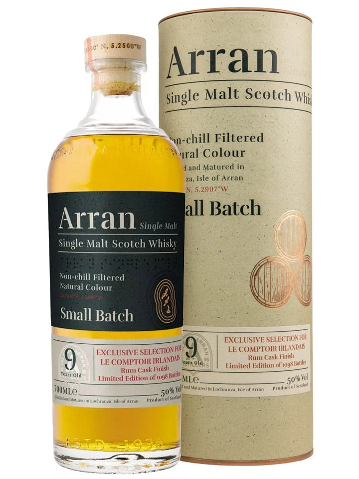 Arran 9 Year Old Small Batch Rum Cask Finish Single Malt Scotch Whisky 700ml