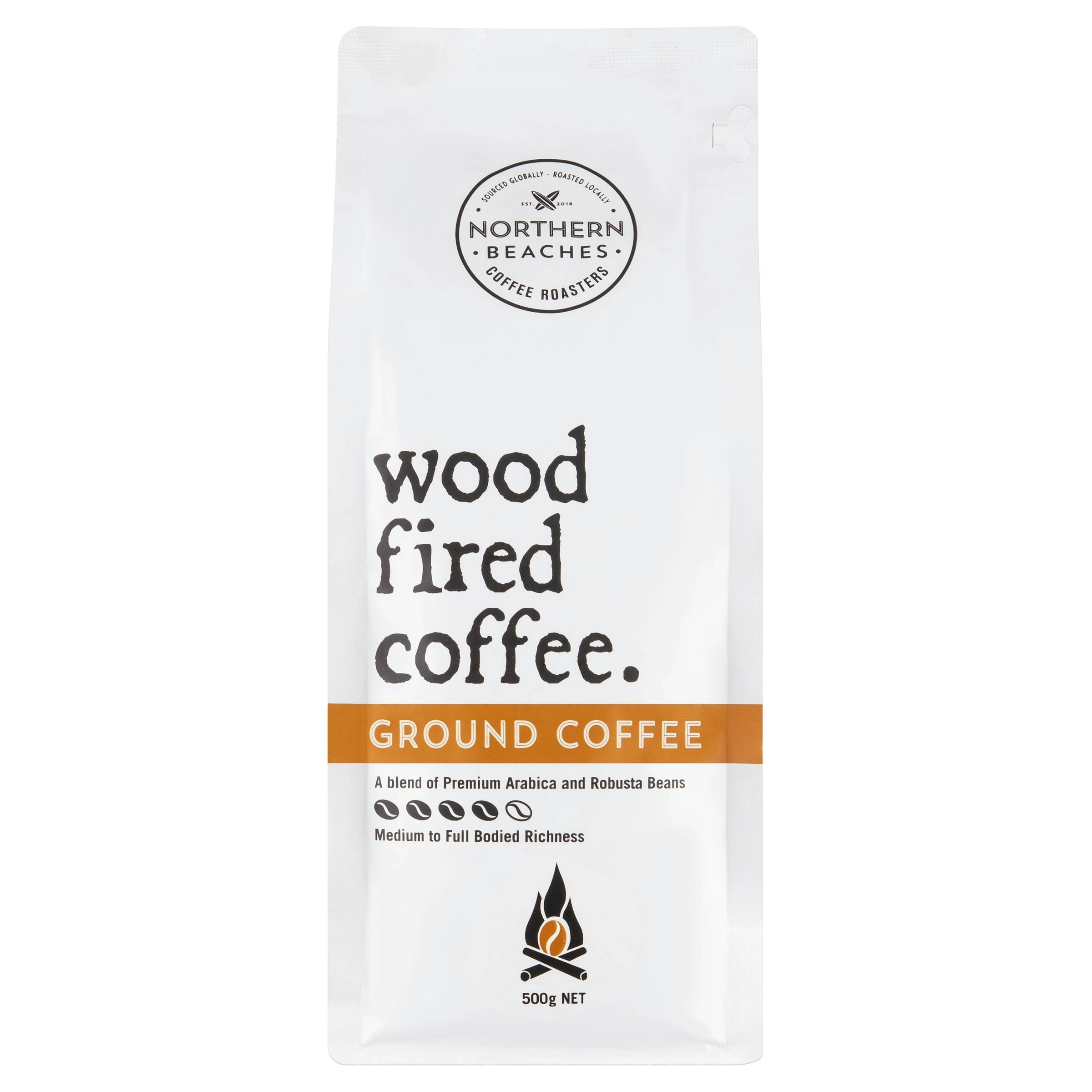 Wood Fired Coffee Ground - 500g Bag