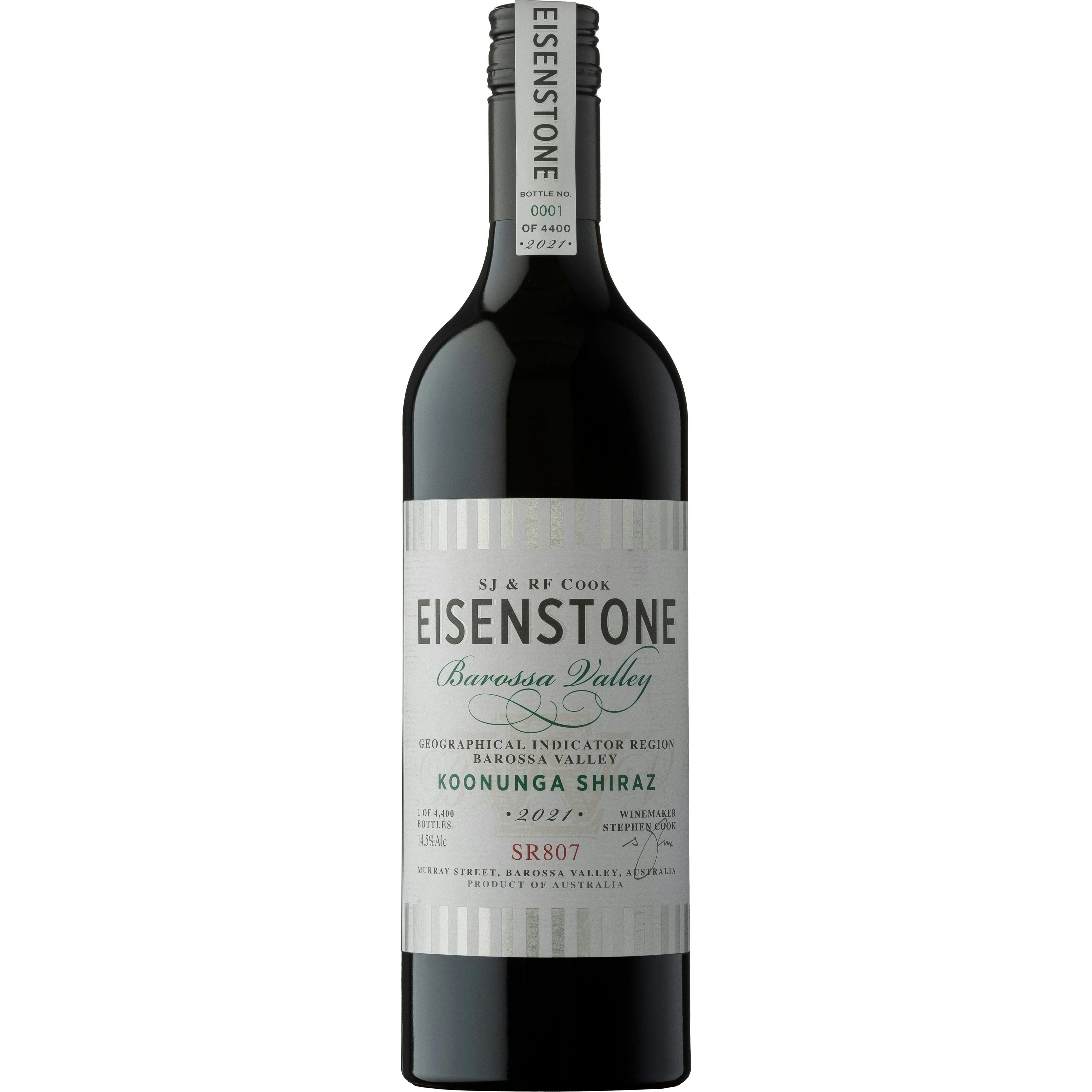 Eisenstone 'koonunga' Shiraz Sr807 2021  (6x750ml)