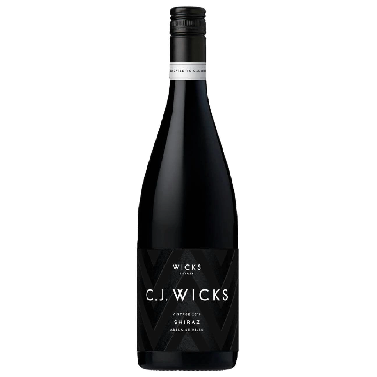 Wicks Estate C.j. Wicks Shiraz,  Adelaide Hills 2019 (12 Bottles)