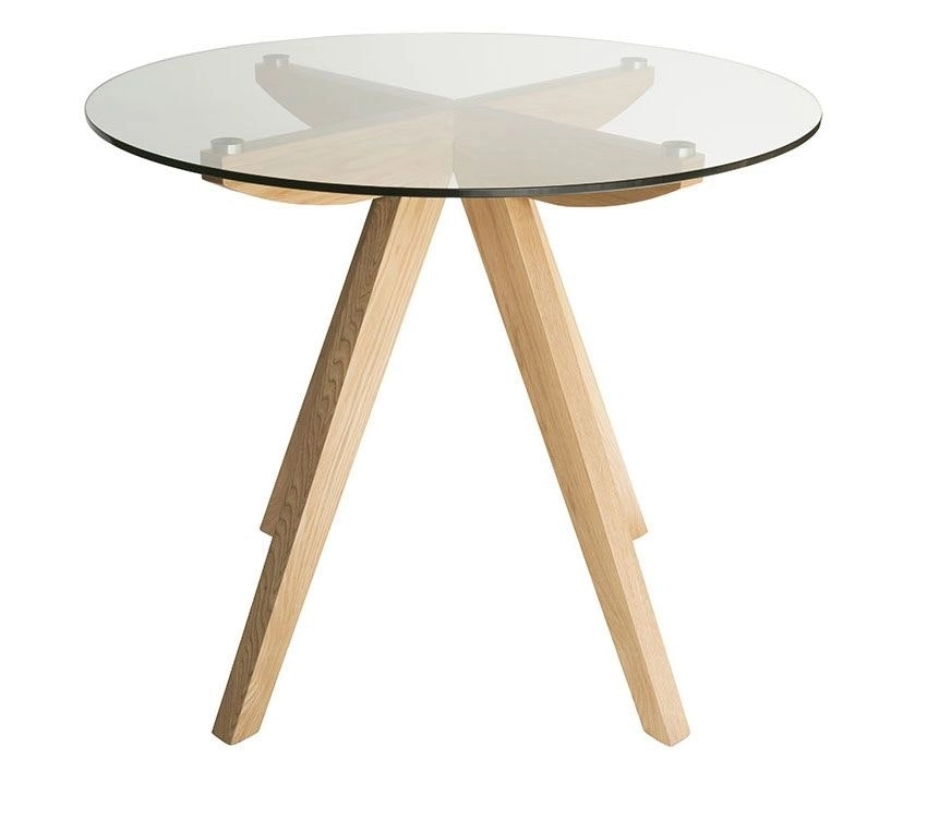 Amber Collection | Round Glass Dining Table | 90cm