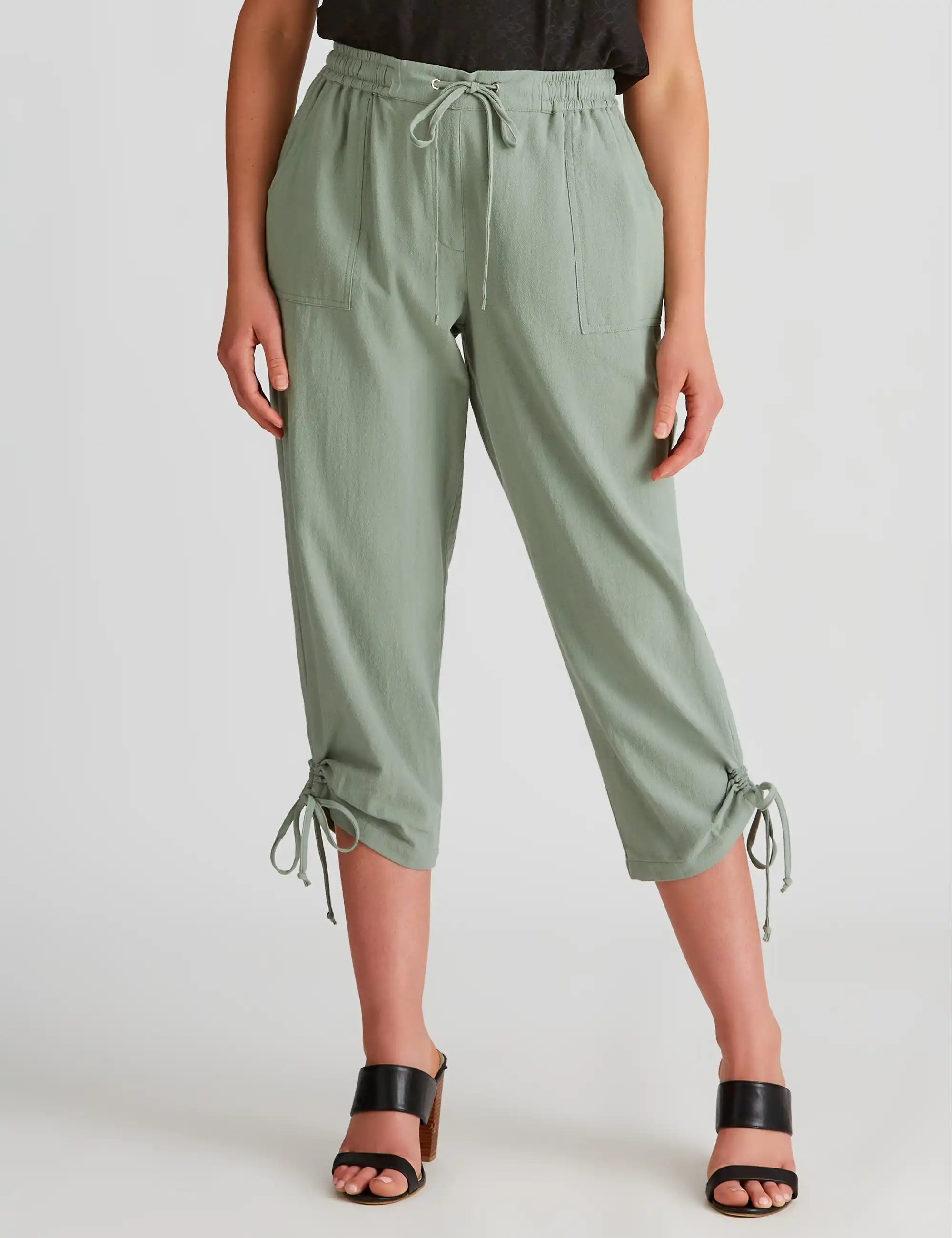 Rockmans Crop Cotton Pants