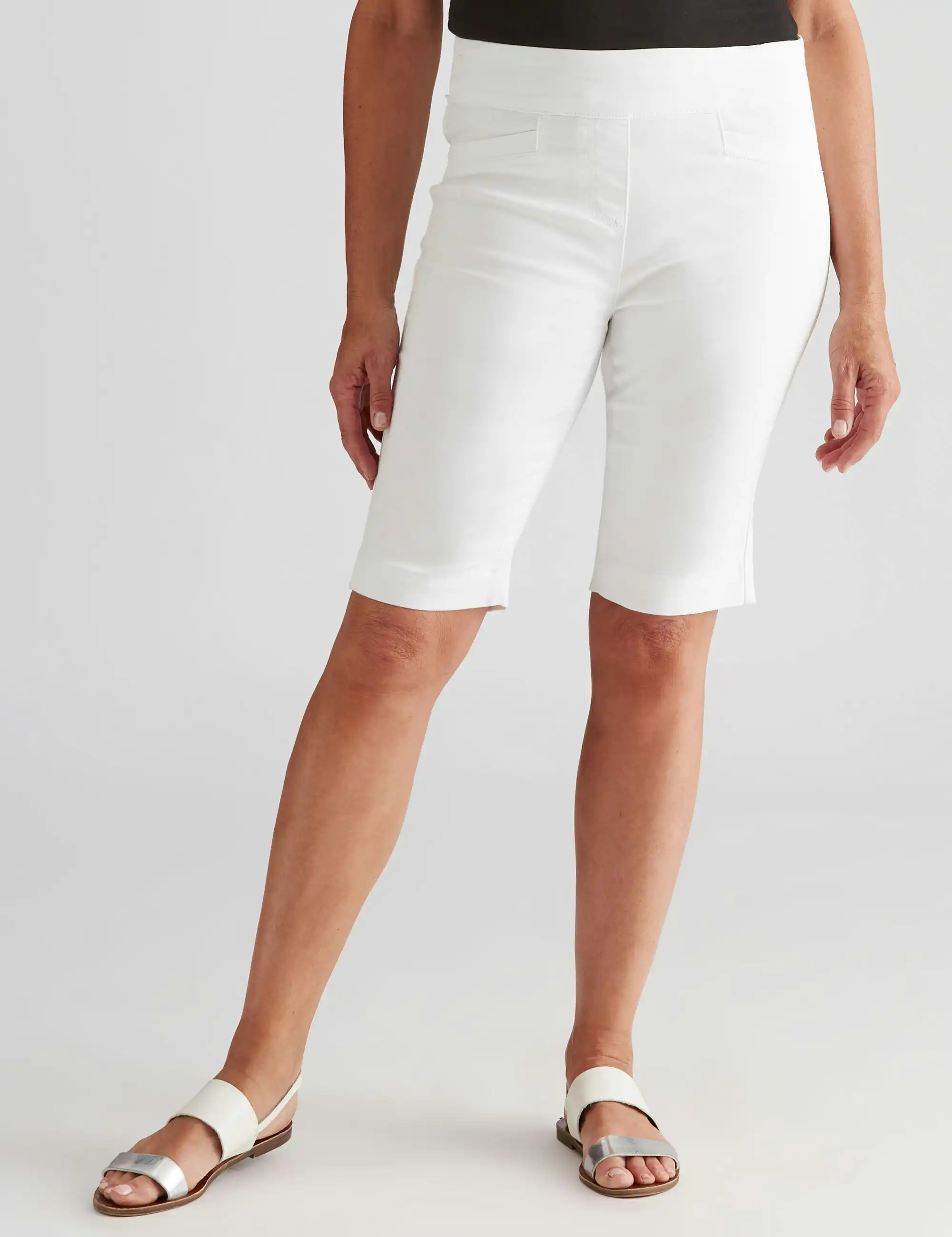 Millers Comfort Denim Shorts (White)