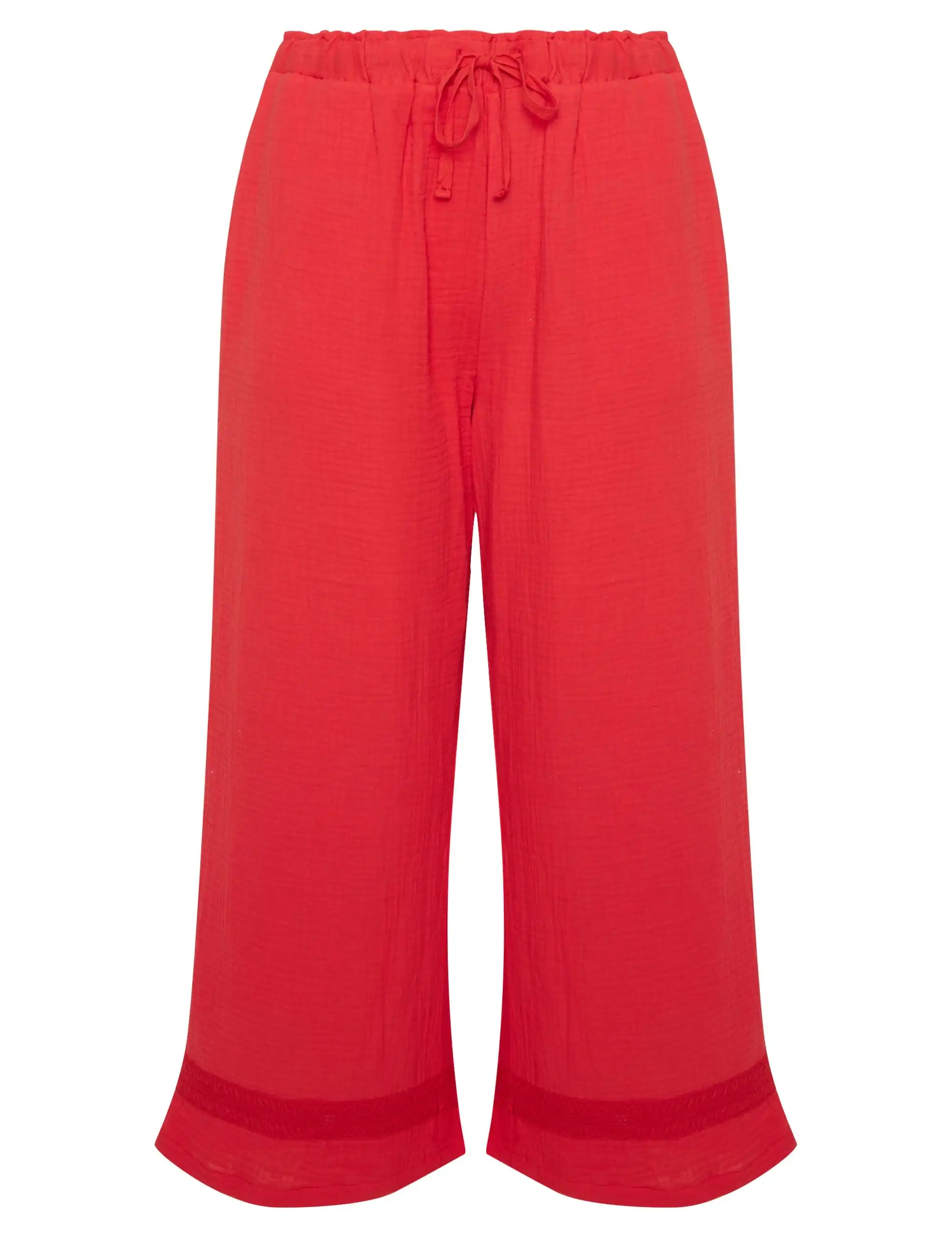 Millers Pull on Cheesecloth Full Length Holiday Pants