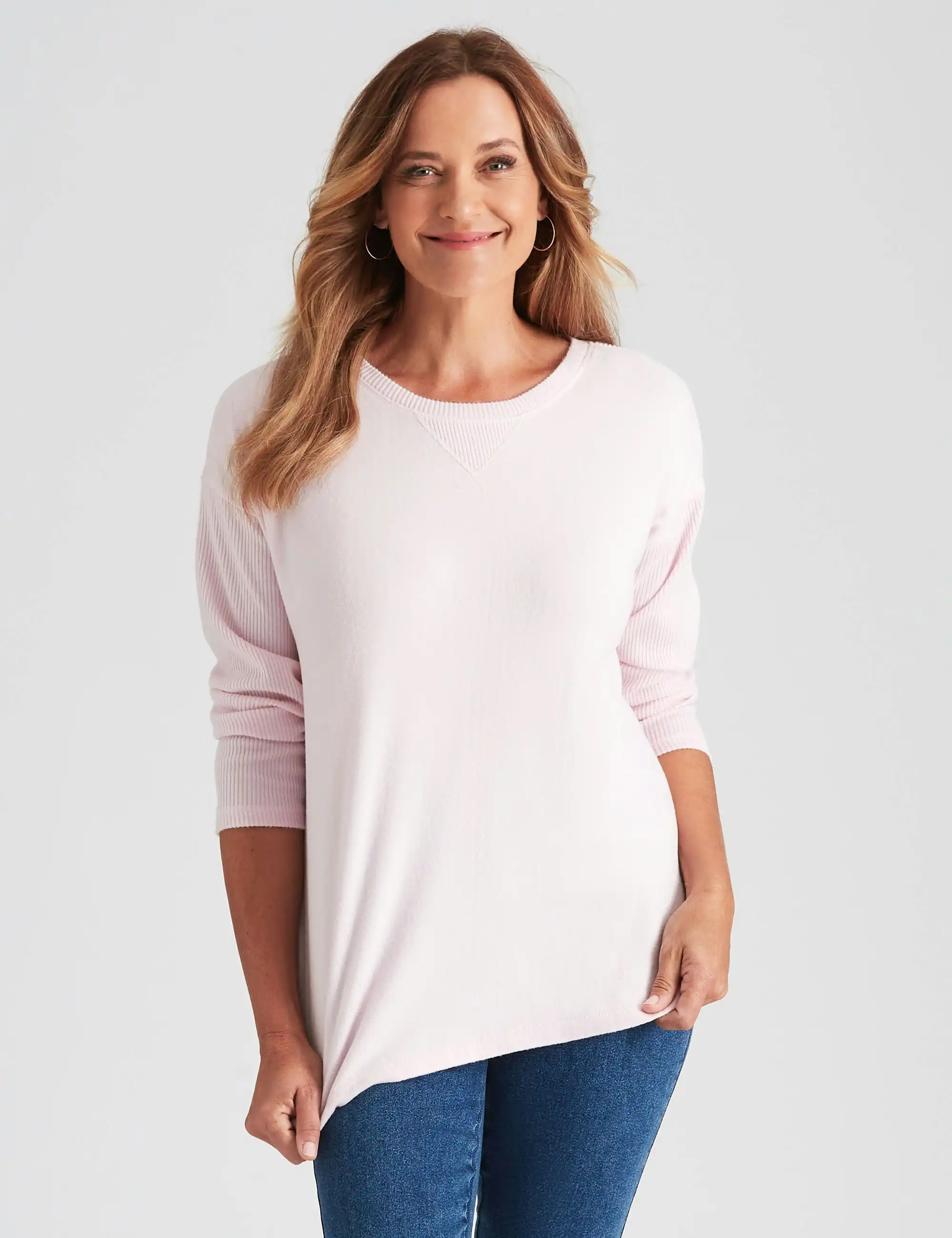 Millers Lounge Rib Sleeve Top