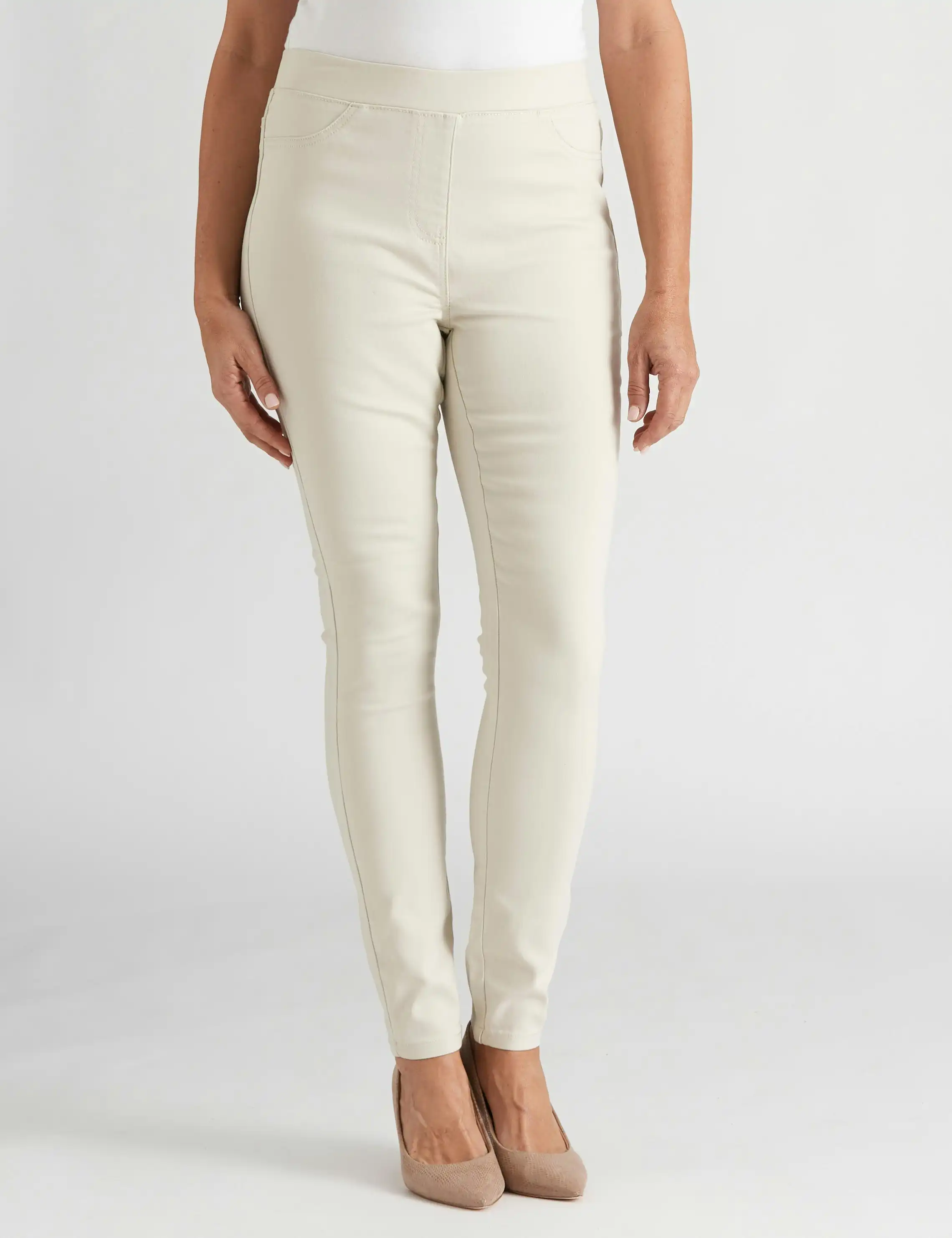 Millers Full Length Hi Rise Coloured Jeggings (Oatmeal)