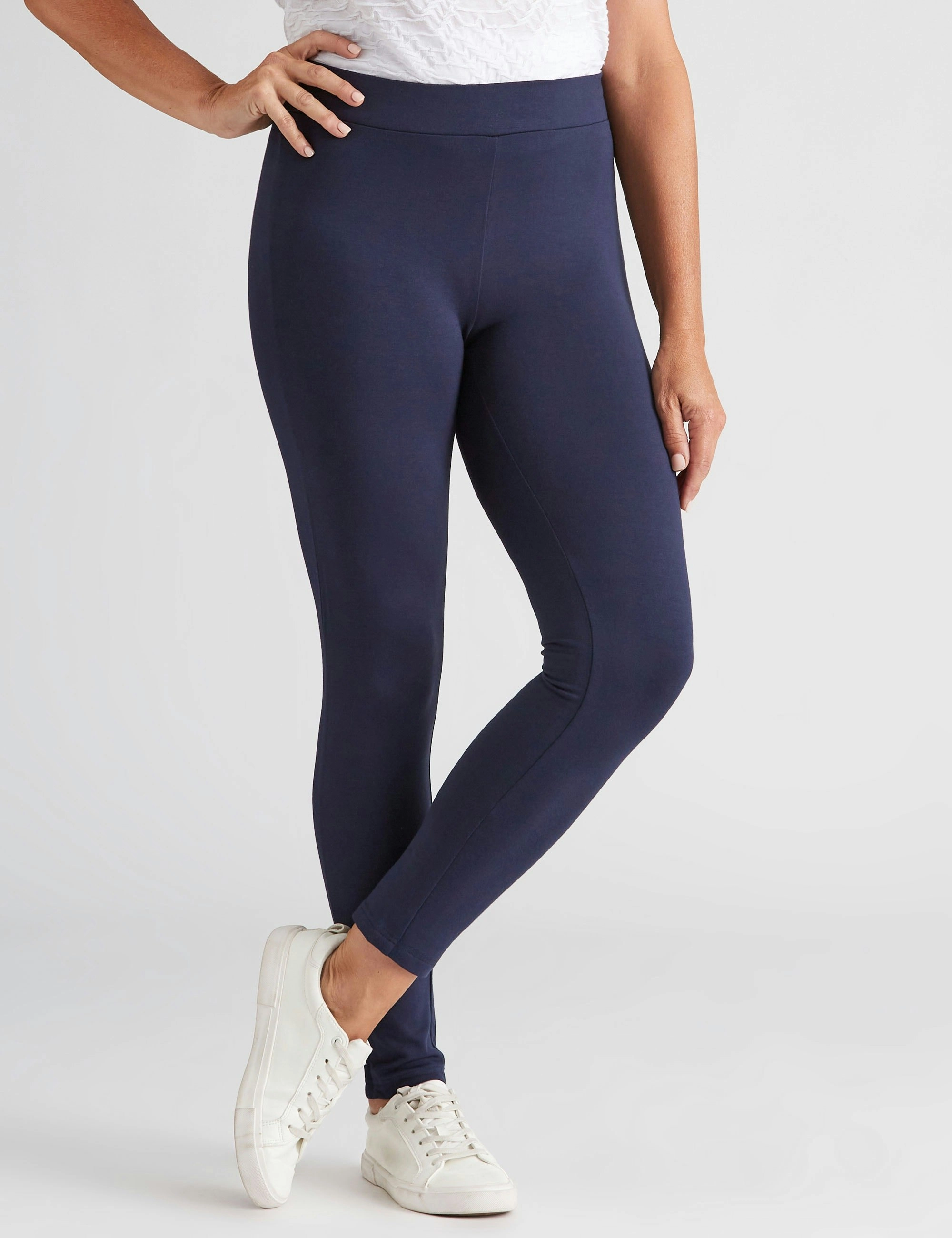 Millers Regular Leg Brushed Cosy Leggings (Navy)