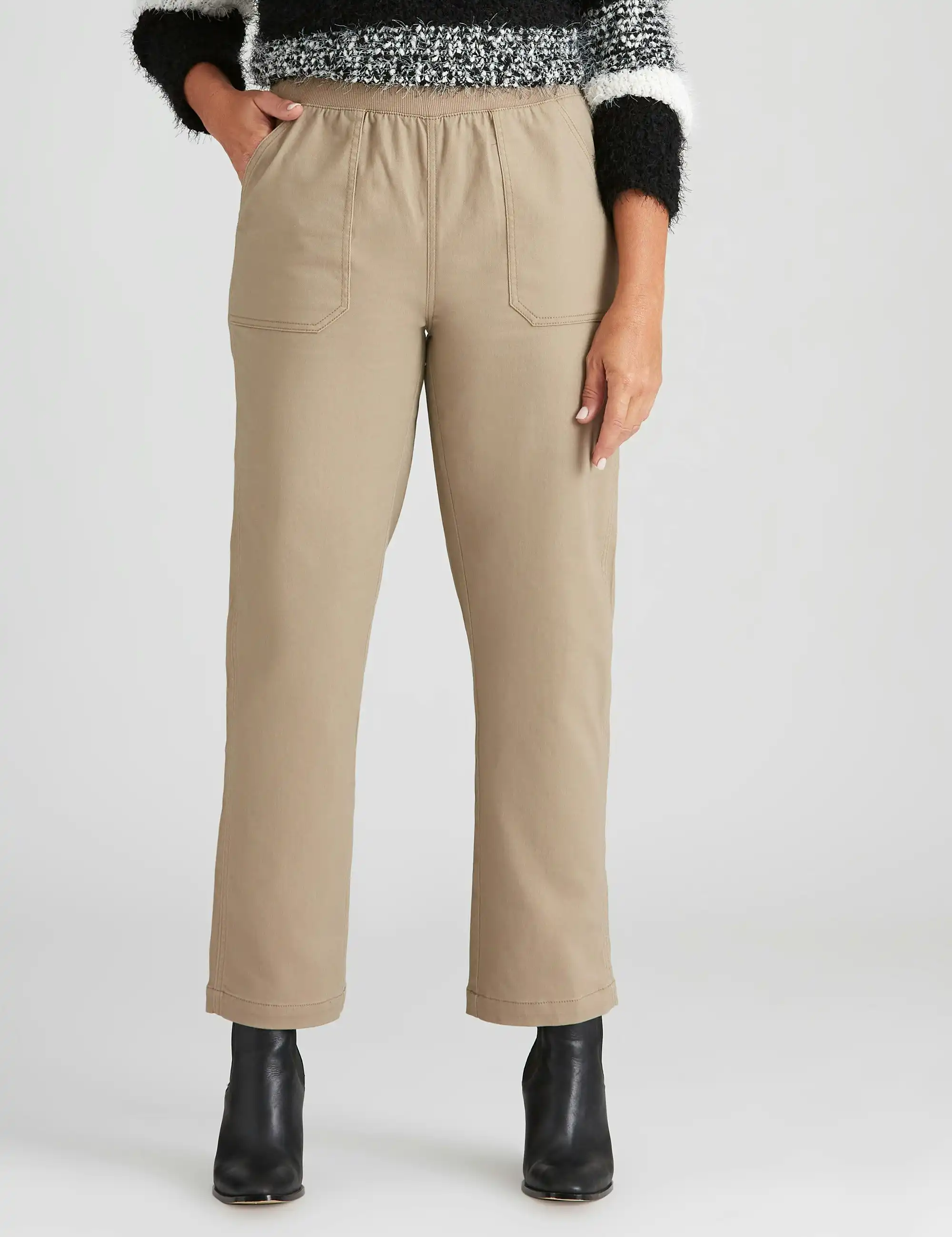 Millers Rib Waist Cotton Pants