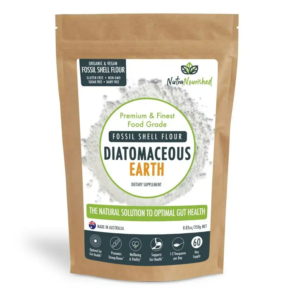Fossil Shell Flour Powder - Food Grade Diatomaceous Earth - 250g bag