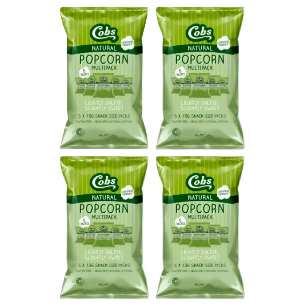 Cobs Popcorn Multipack Lightly Salted Slightly Sweet 65g x 4