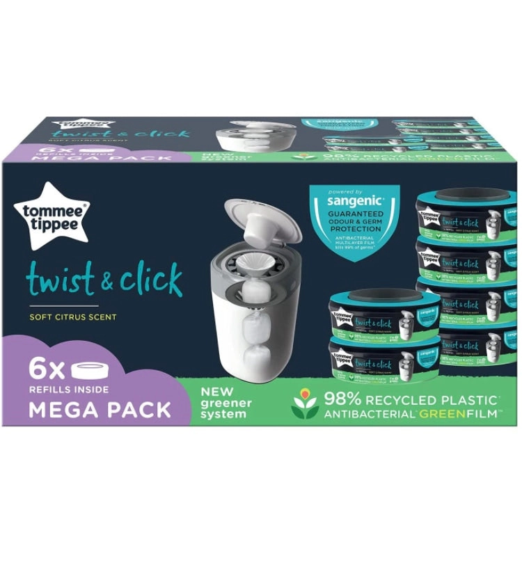 Tommee Tippee Twist & Click Sangenic 6 x Refill Packs