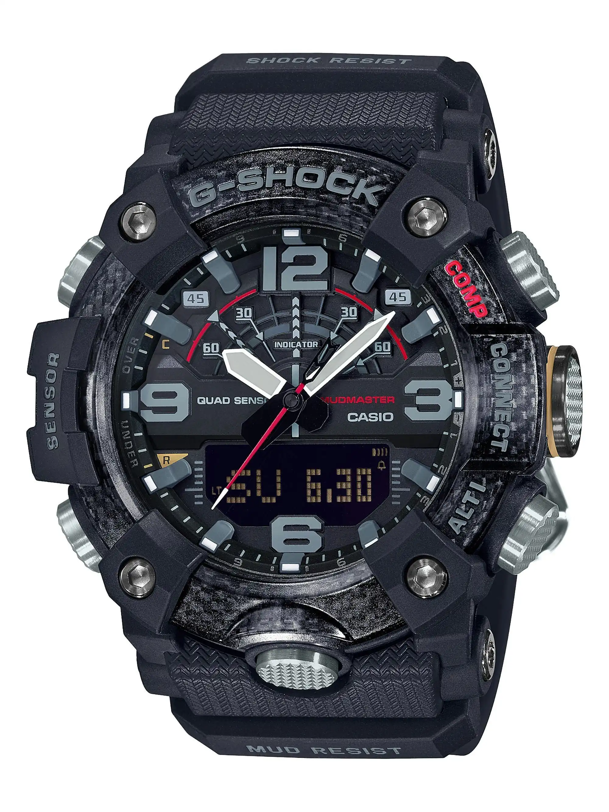 Casio G Shock Master Of G Mudmaster Black Face Case Dig Ana