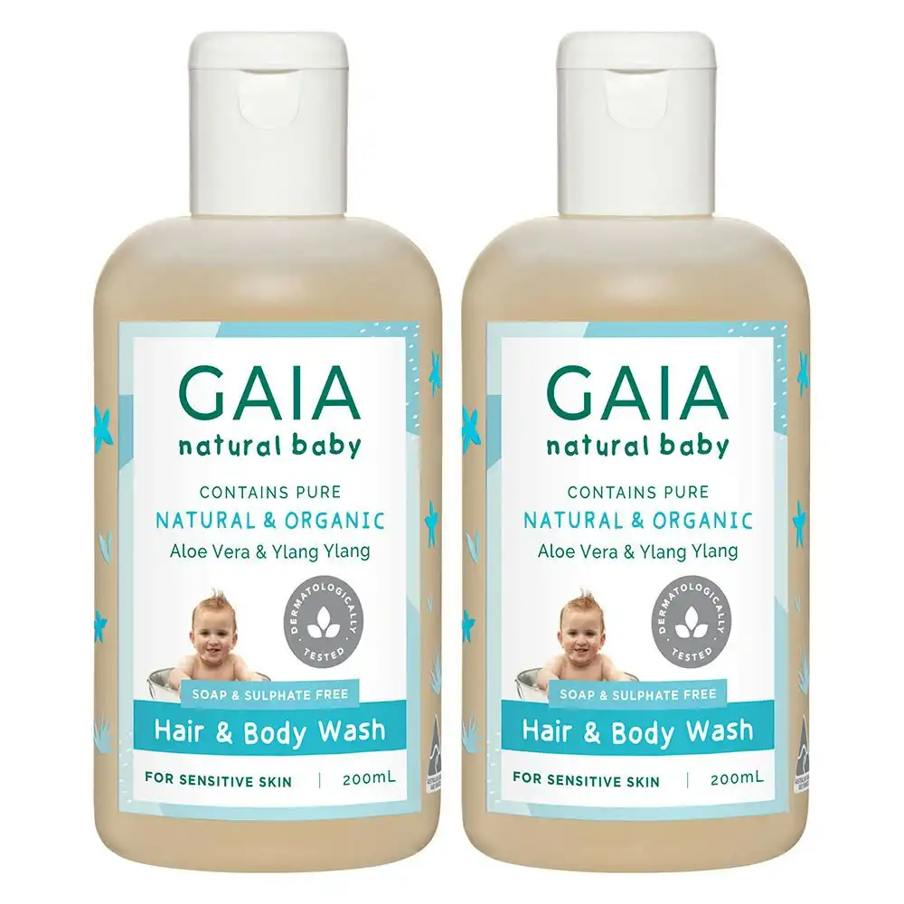 Gaia 400ml Pure/Organic Hair & Body Wash for Baby/Kids/Toddlers Vegan Friendly