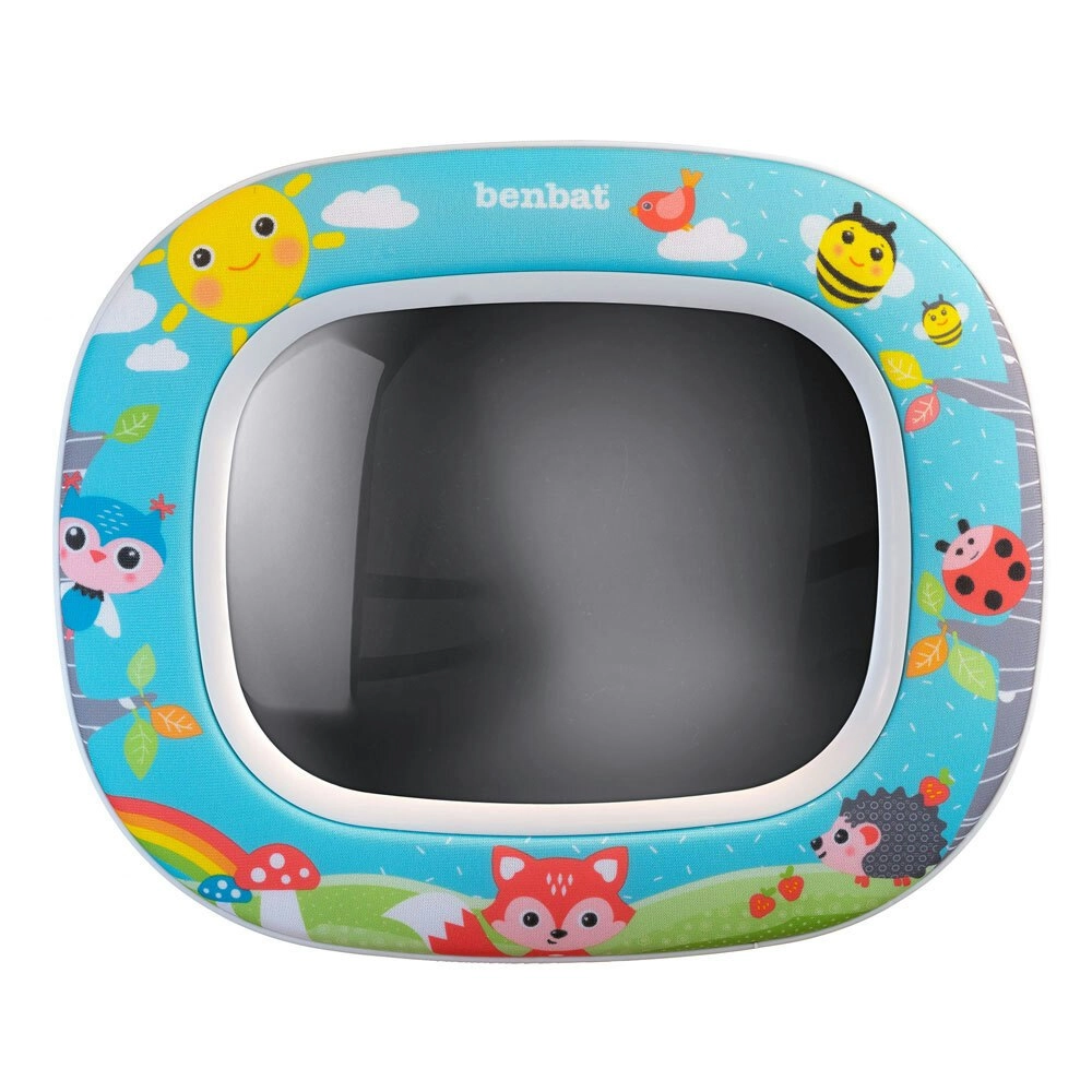 Benbat Baby Night & Day 30cm Car Head Rest Mirror w/Lights/Lullabies/Remote Blue