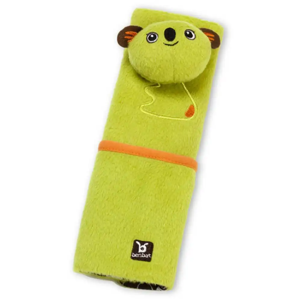 Benbat Pals Koala Car Seat Belt Safety Cover 4-8m Baby/Infant Strap/Pads Green