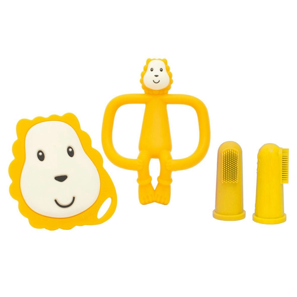 Matchstick Monkey Teething Starter Set Baby/Child Silicone Teether 3m+ Ludo Lion