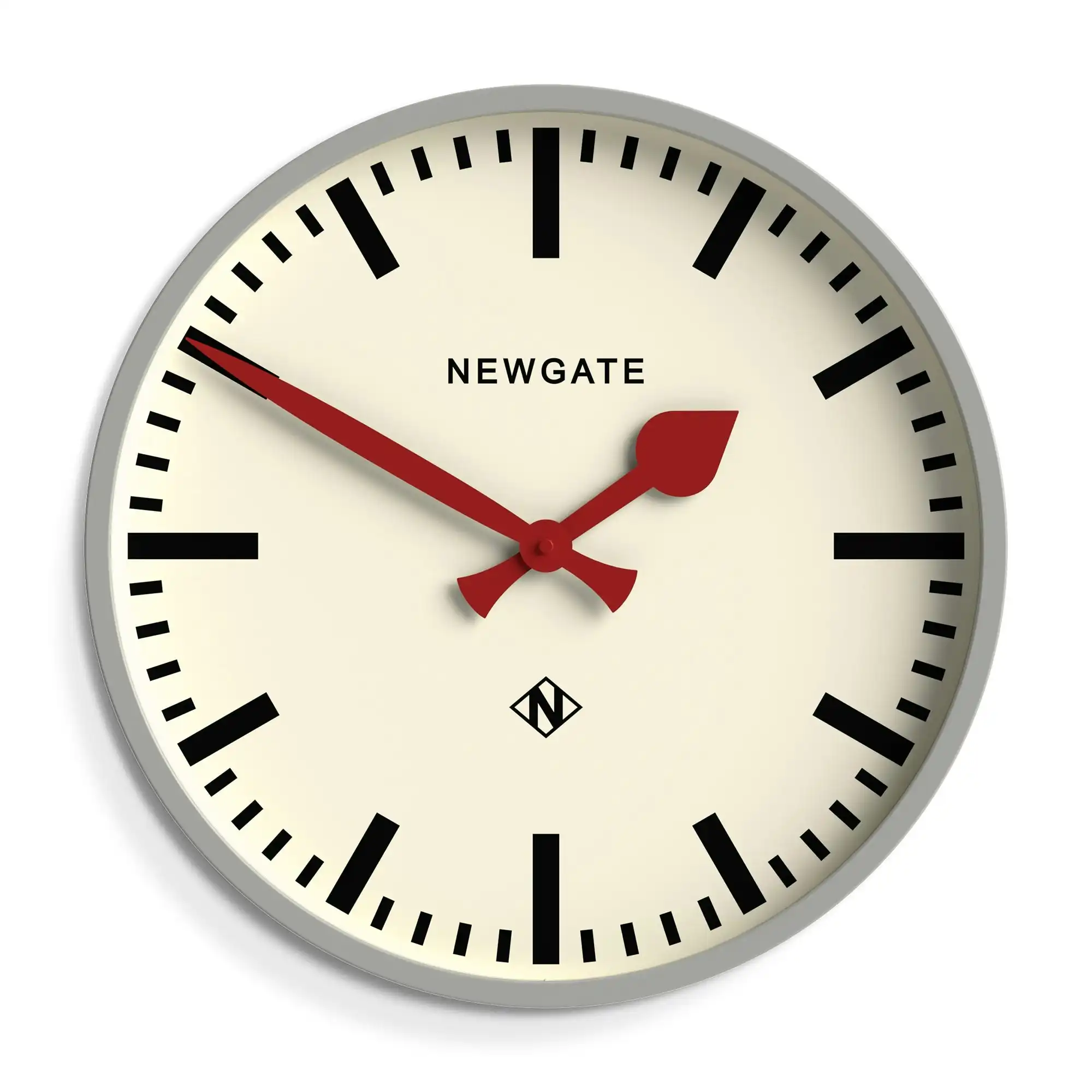 Newgate Universal Wall Clock Railway Dial Grey