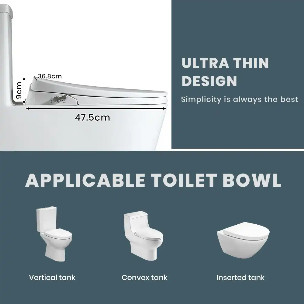 Simplus Non Electric Bidet Toilet Seat Cover O Shape Paper Saving Bathroom Washlet Spray Water Wash