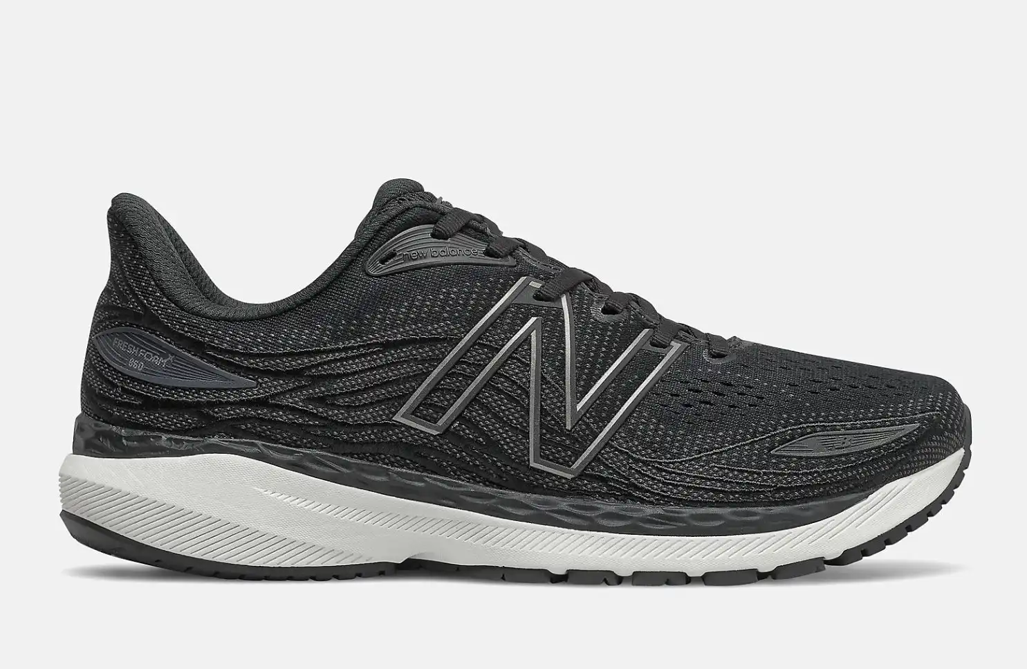 New Balance Mens Fresh Foam X 860 V12 Shoes Sneakers Runners - Black/White