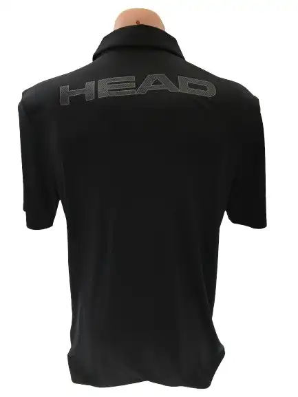 Head Men's Basic Technology Endo Dry And Ergo Stretch Polo Tennis Sport  - Black