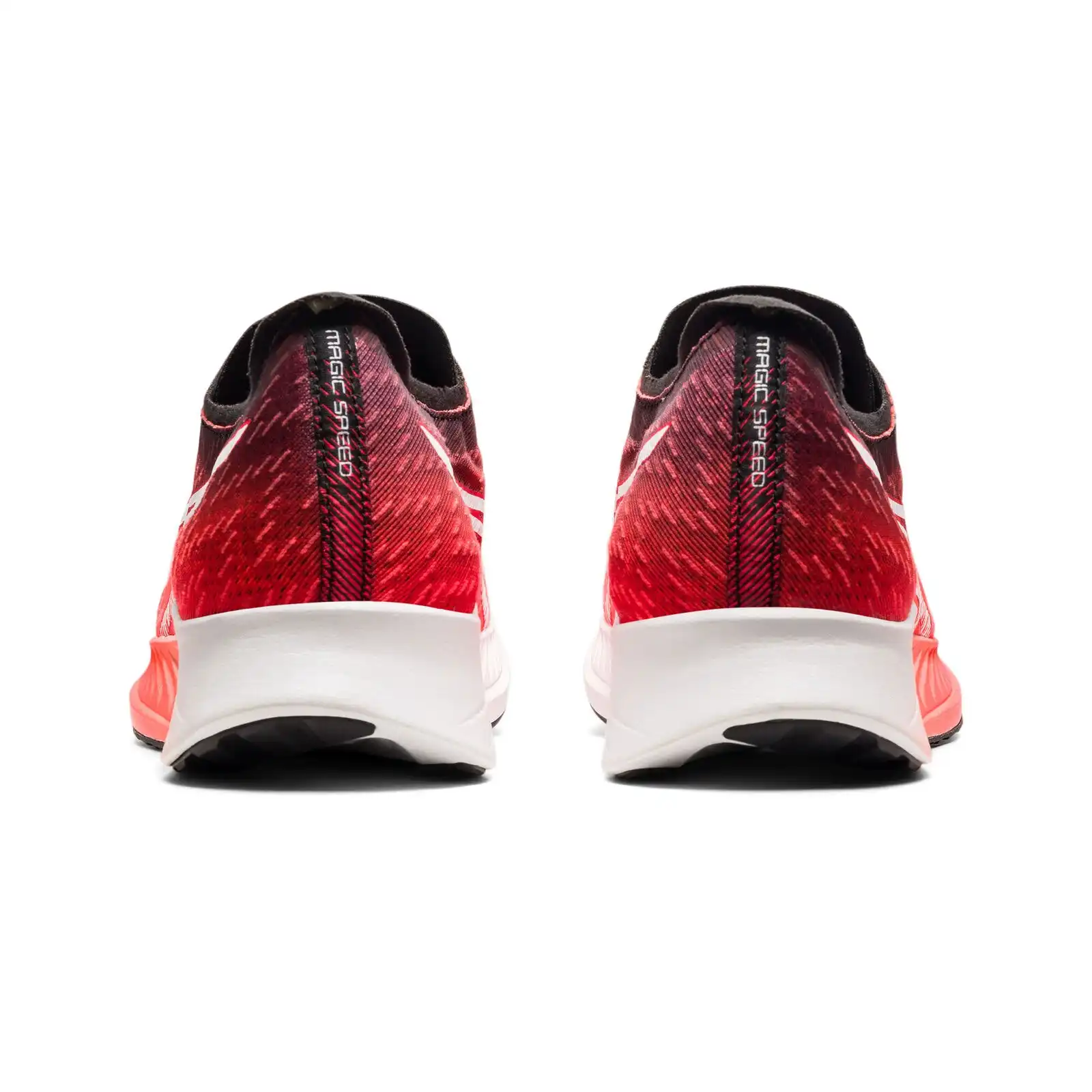 Asics Men's Magic Speed Neutral Running Sneakers Shoe - Sunrise Red/White