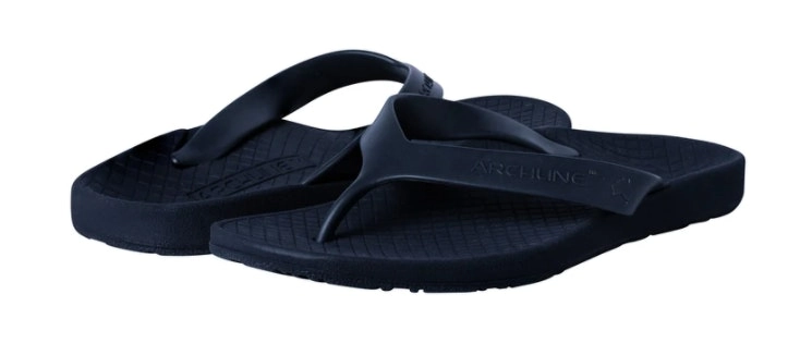 Archline Flip Flops Orthotic Thongs Arch Support Shoes Footwear - Navy