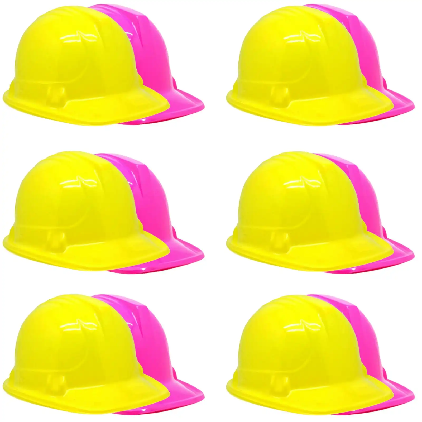 12x KIDS BUILDER HATS Construction Costume Party Helmet Safety Cap Childrens