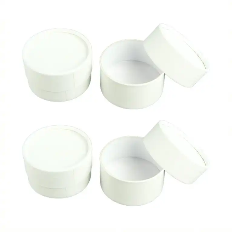 [2Pk X 2Pce] Krafters Korner Round Paper Boxes - White (8.5cm)