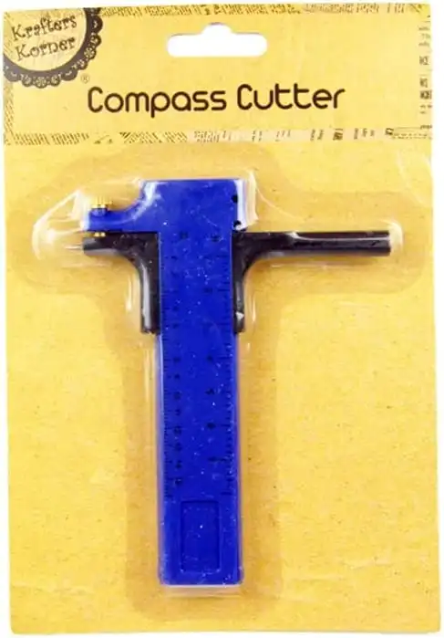 Krafters Korner Compass Cutter Cuts Perfect Circles for Paper Vinyl Rubber Leather