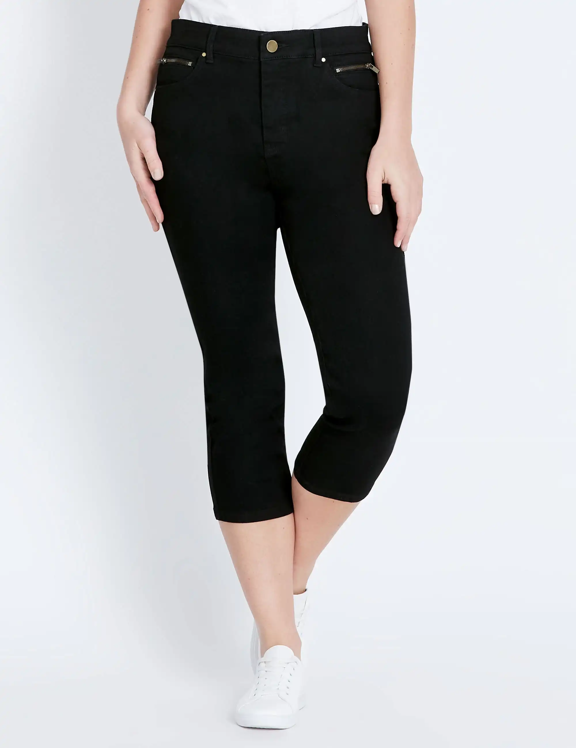 Rockmans Crop Comfort Waist Jeans