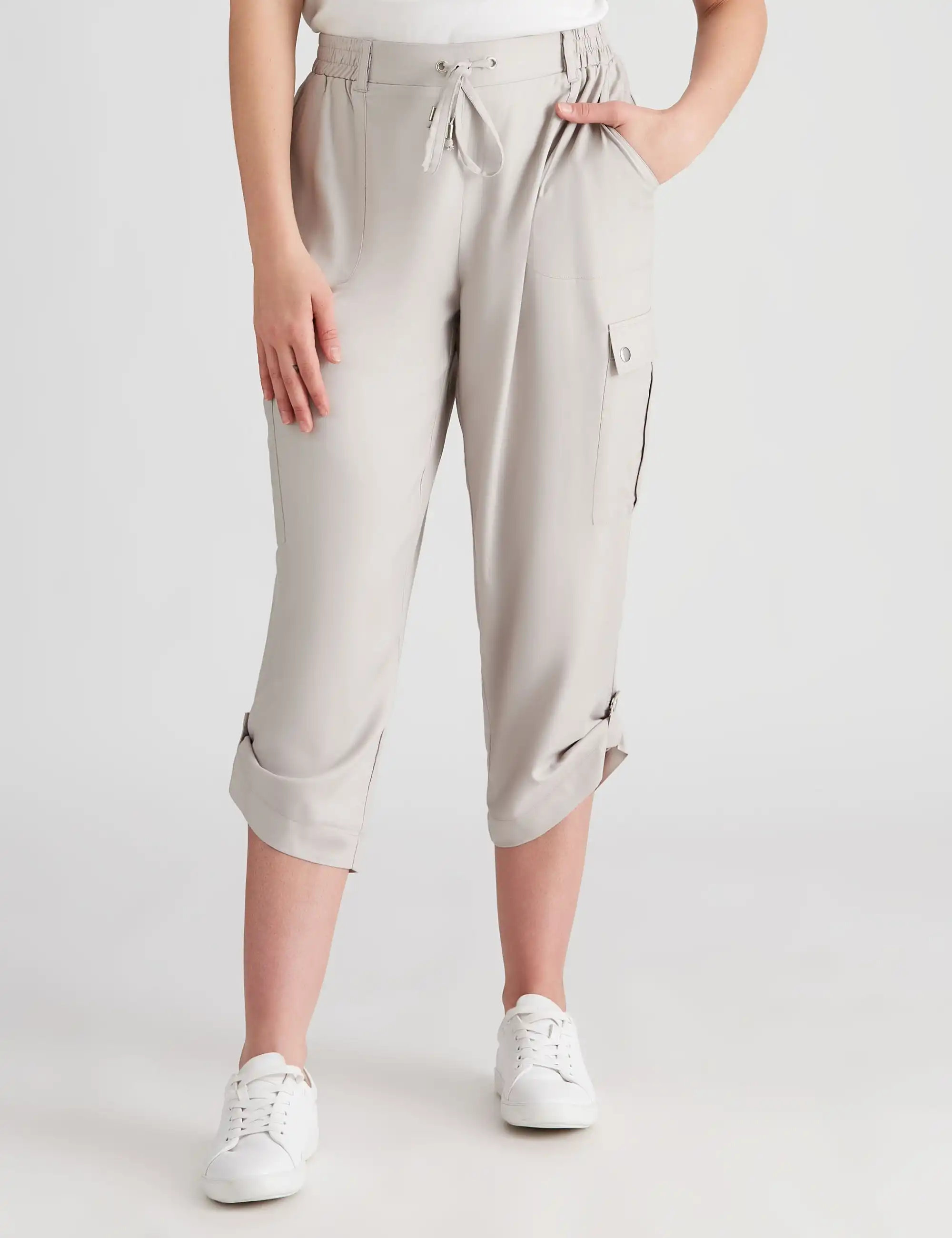 Rockmans Crop Viscose Pants