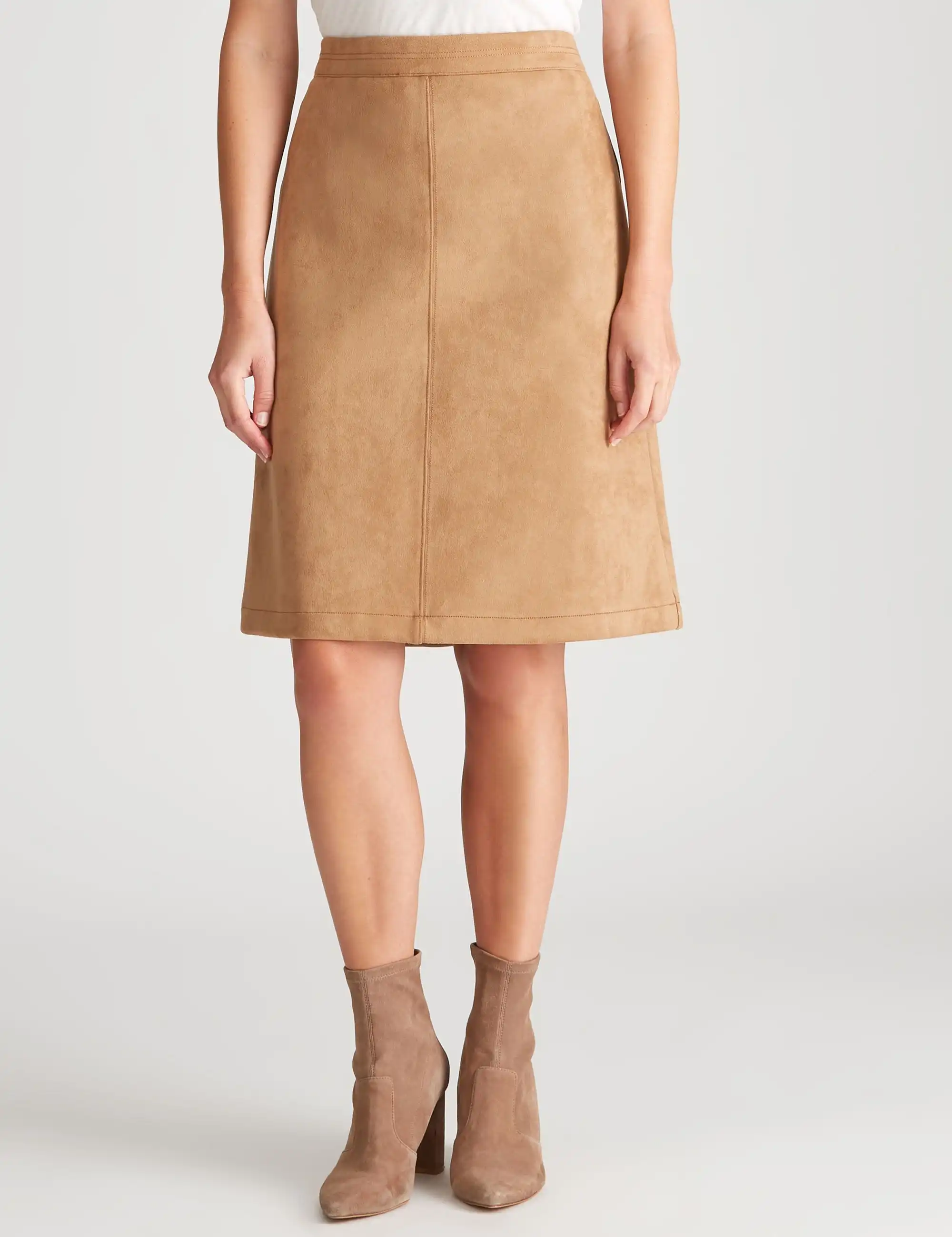 W.Lane Suedette A-Line Skirt