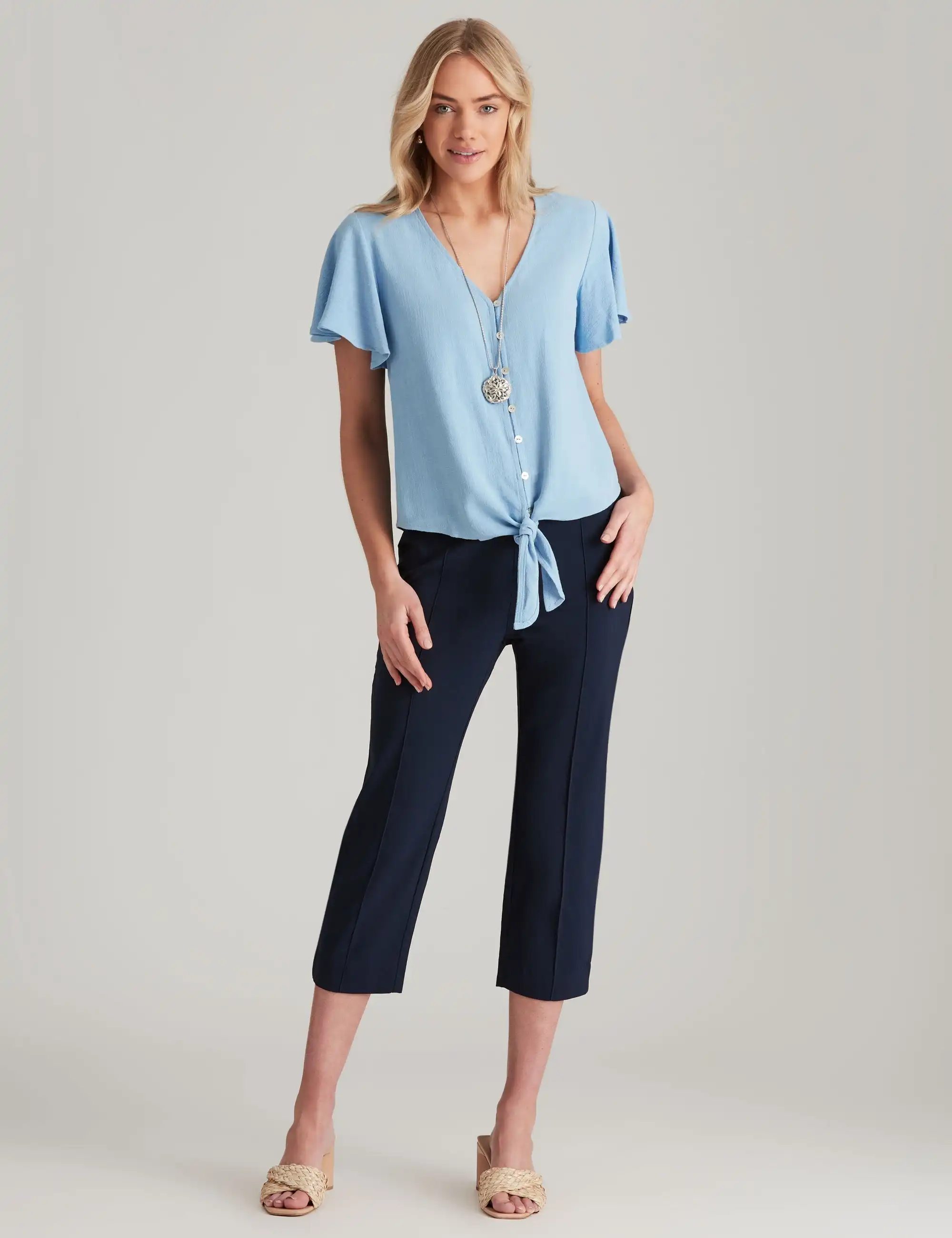 Noni B Plain Crop Bengaline Pants