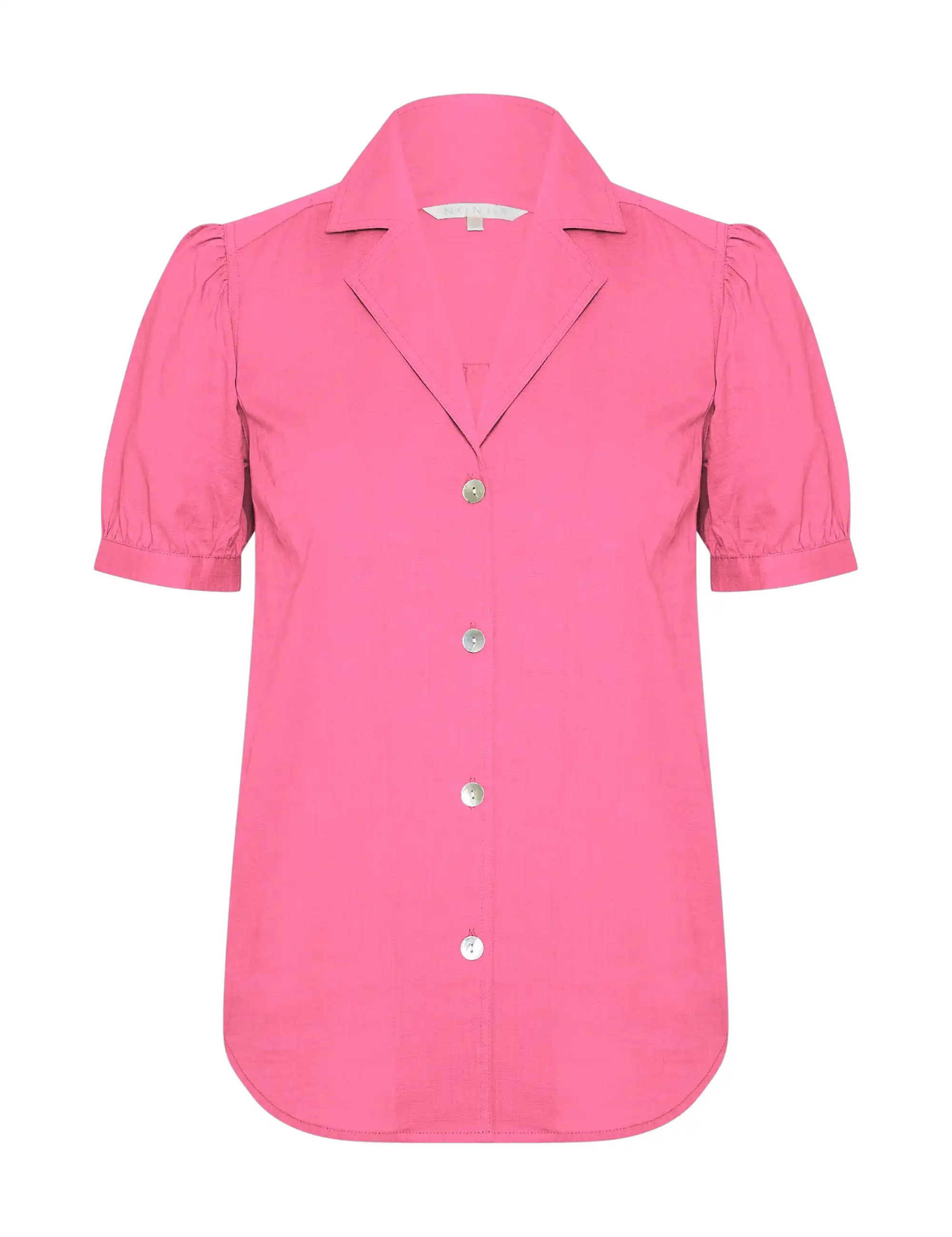 Noni B Puff Sleeve Cotton Shirt