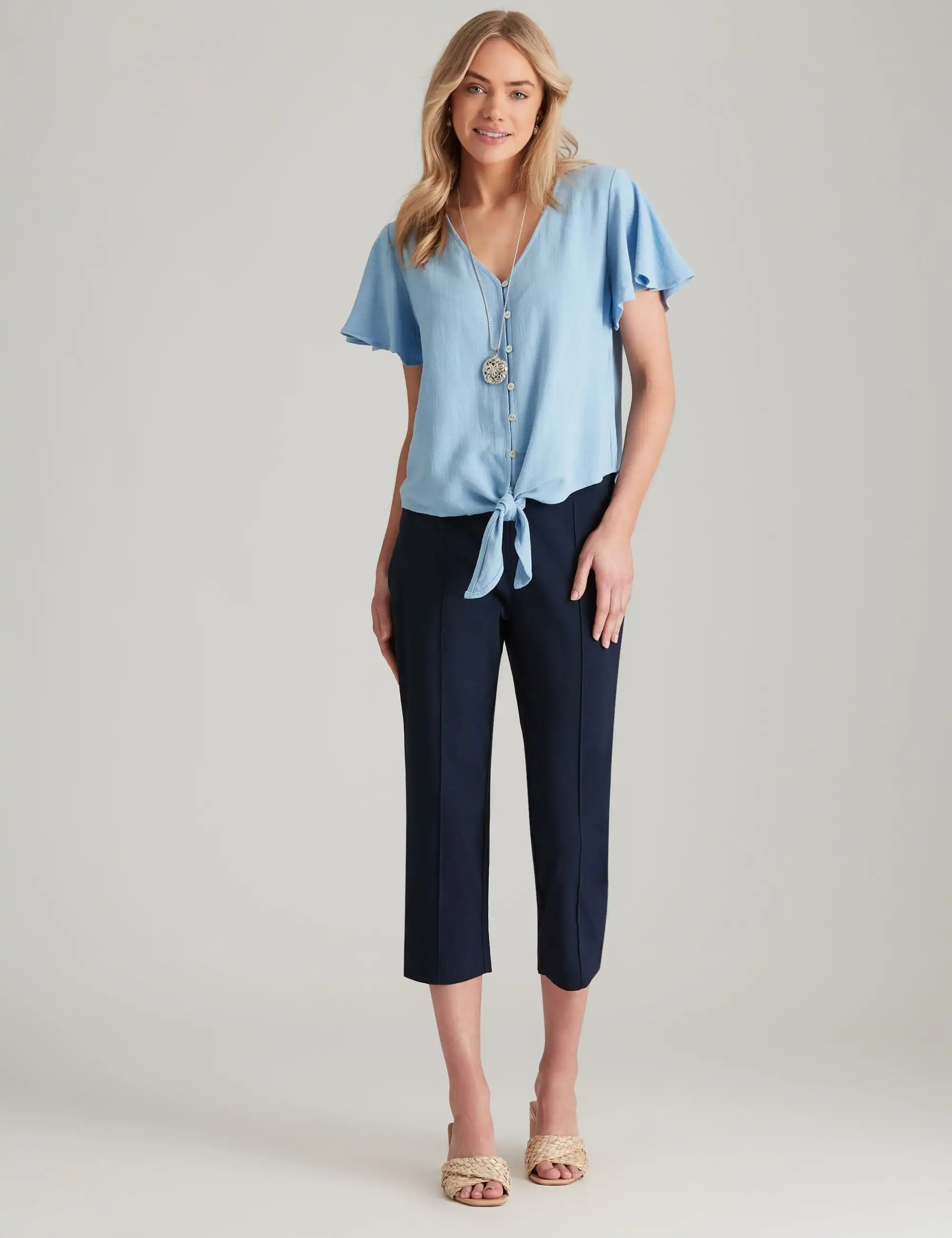 Noni B Flutter Sleeve Shirt