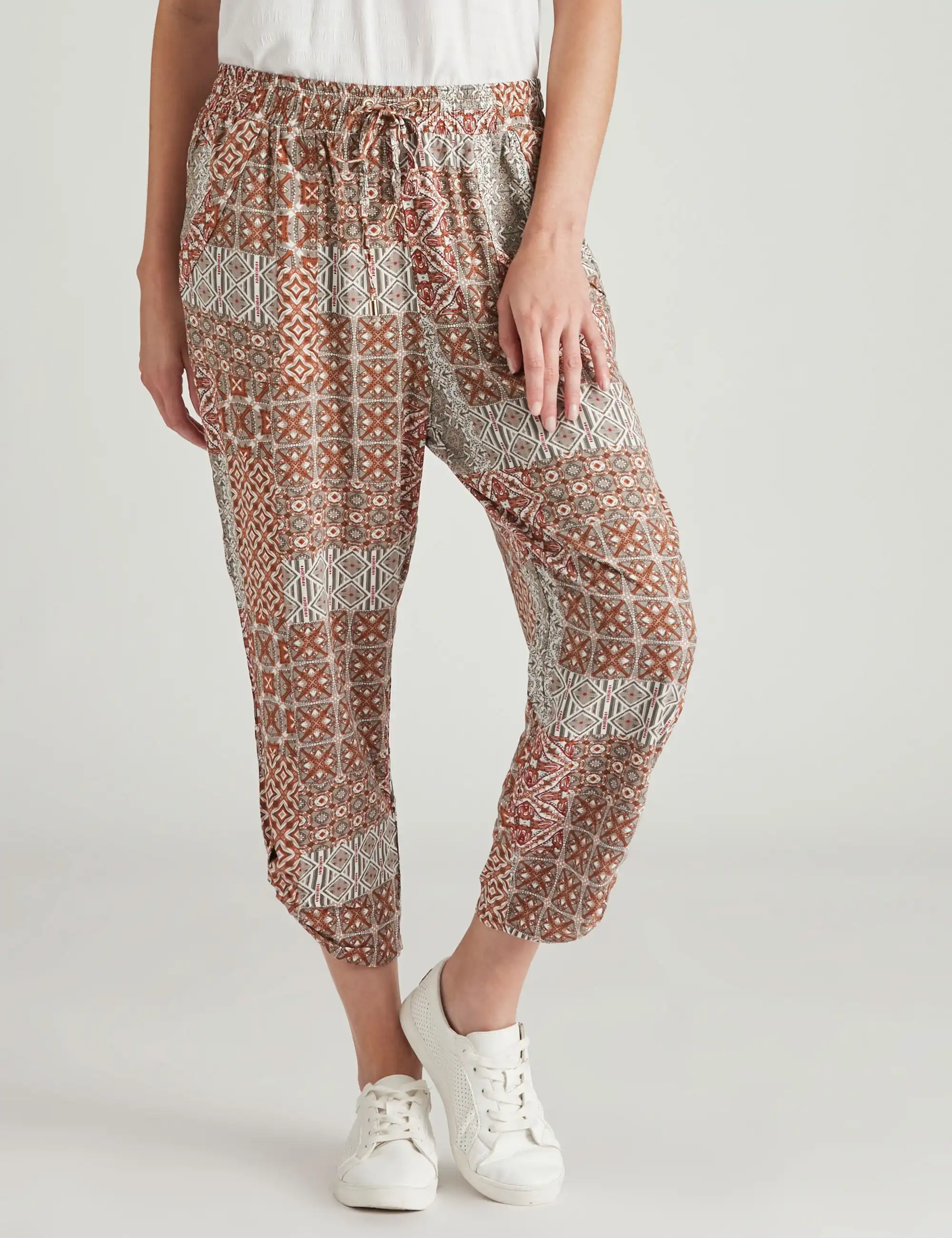 Rivers Printed Rayon Crop Pant