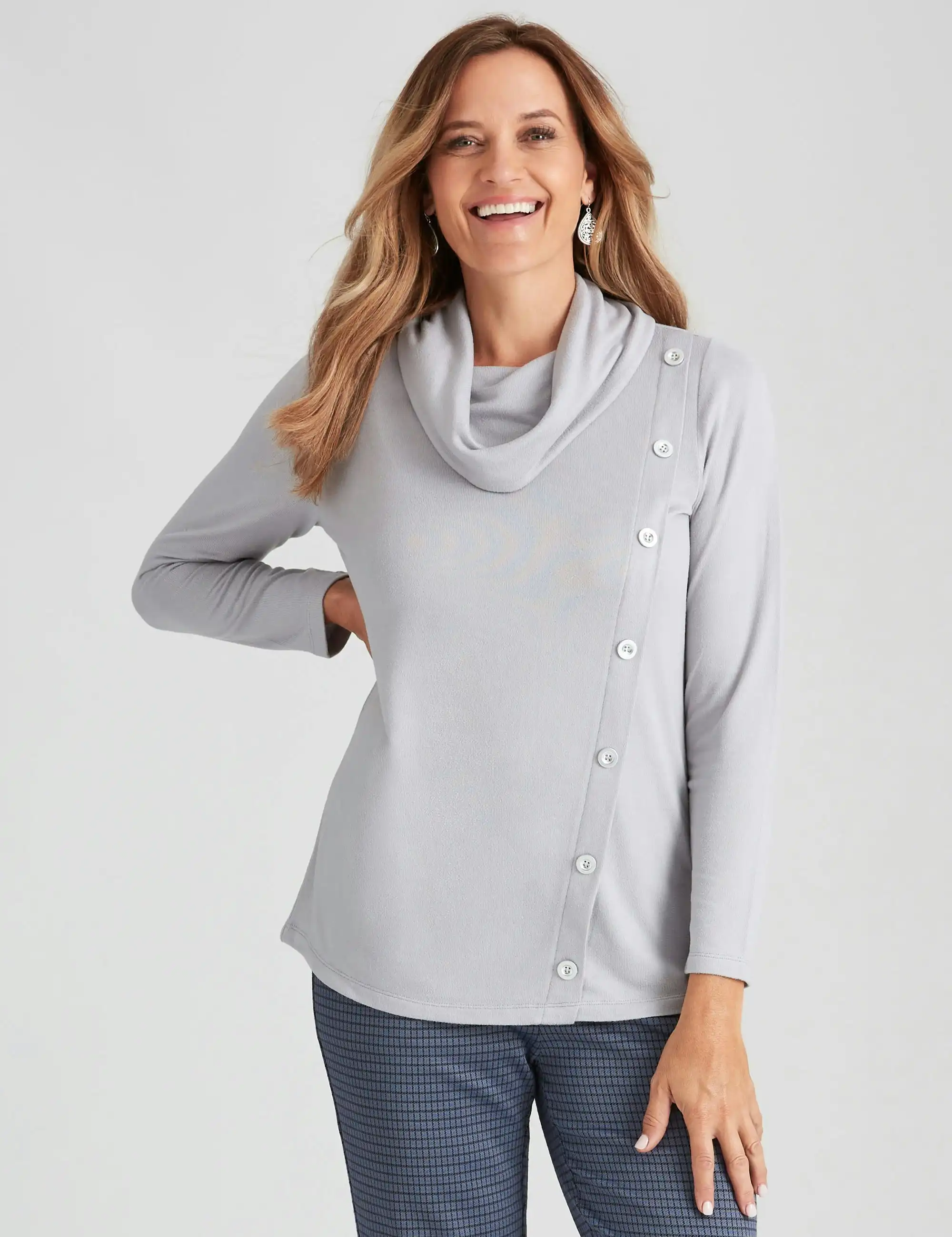 Millers Long Sleeve Brushed Cowl Top