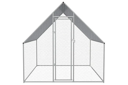 Outdoor Chicken Cage Galvanised Steel - 2m x 2m x 1.92 m