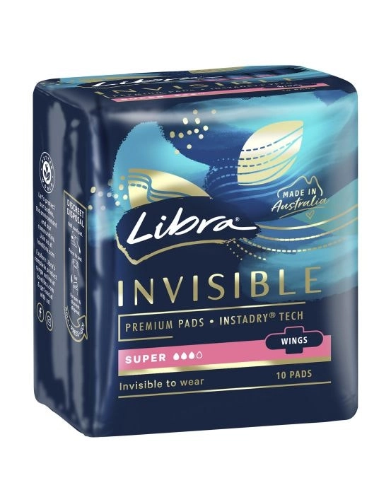 Libra Invisible Wing Super 10 Pack